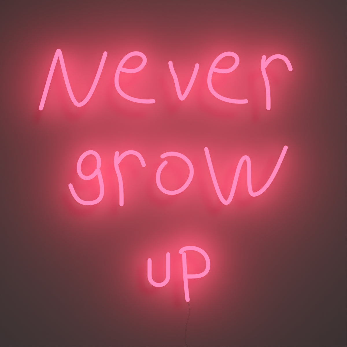Never grow up, neon LED sign